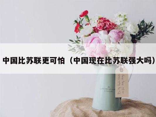 中国比苏联更可怕（中国现在比苏联强大吗） 第1张