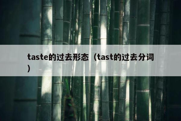 taste的过去形态（tast的过去分词） 第1张