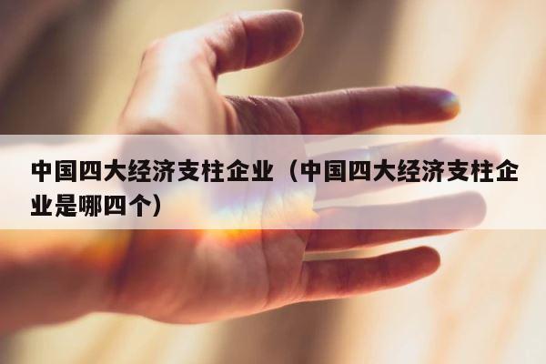 中国四大经济支柱企业（中国四大经济支柱企业是哪四个） 第1张