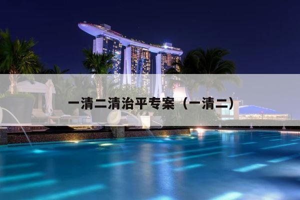 一清二清治平专案（一清二） 第1张