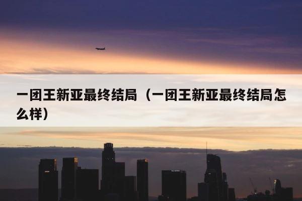 一团王新亚最终结局（一团王新亚最终结局怎么样） 第1张
