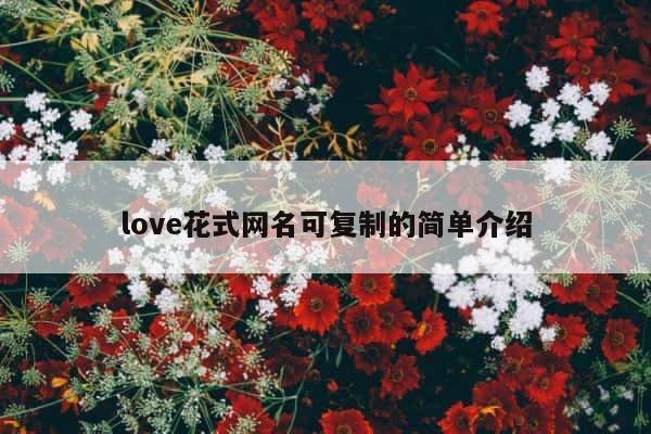 love花式网名可复制的简单介绍 第1张
