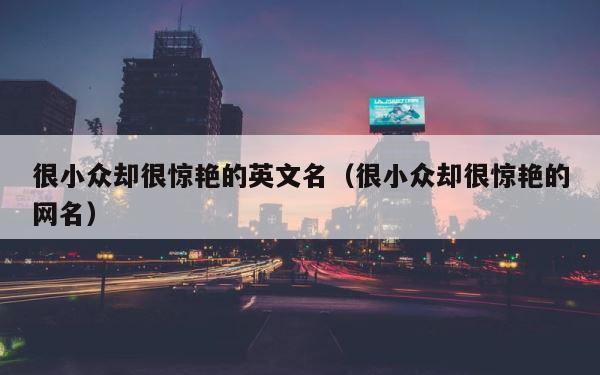 很小众却很惊艳的英文名（很小众却很惊艳的网名） 第1张
