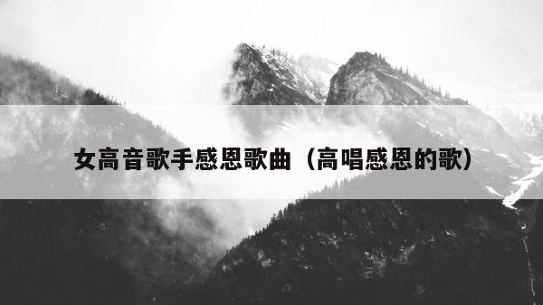 女高音歌手感恩歌曲（高唱感恩的歌） 第1张