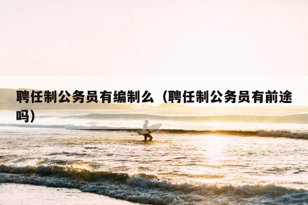 聘任制公务员有编制么（聘任制公务员有前途吗） 第1张