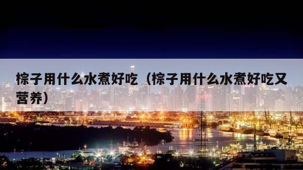 棕子用什么水煮好吃（棕子用什么水煮好吃又营养） 第1张