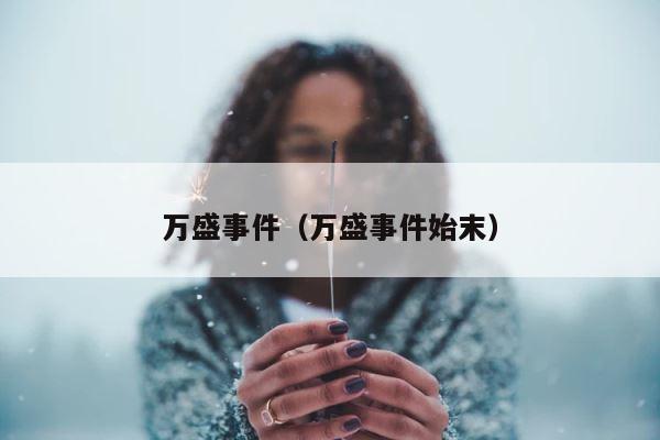 万盛事件（万盛事件始末） 第1张
