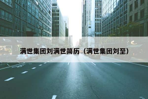 满世集团刘满世简历（满世集团刘至） 第1张
