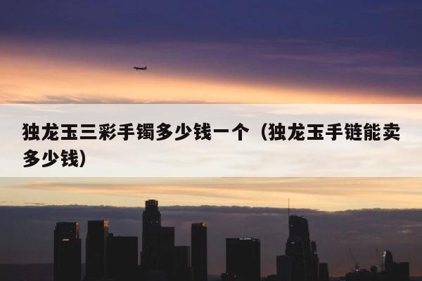 独龙玉三彩手镯多少钱一个（独龙玉手链能卖多少钱） 第1张
