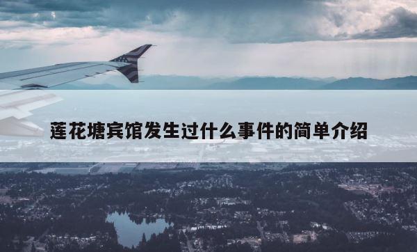 莲花塘宾馆发生过什么事件的简单介绍 第1张