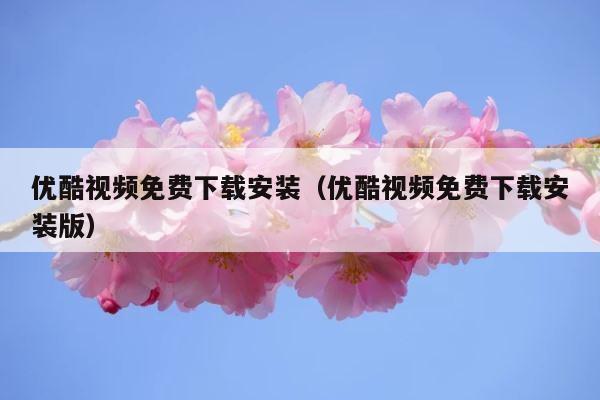 优酷视频免费下载安装（优酷视频免费下载安装版） 第1张
