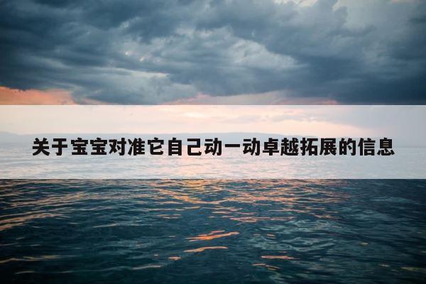 关于宝宝对准它自己动一动卓越拓展的信息 第1张