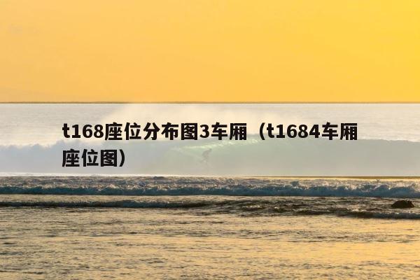 t168座位分布图3车厢（t1684车厢座位图） 第1张