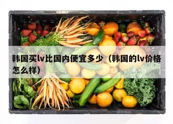 韩国买lv比国内便宜多少（韩国的lv价格怎么样） 第1张