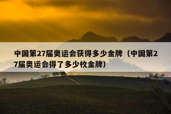 中国第27届奥运会获得多少金牌（中国第27届奥运会得了多少枚金牌） 第1张