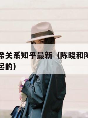 陈晓陈妍希关系知乎最新（陈晓和陈妍希当年怎么在一起的） 第1张