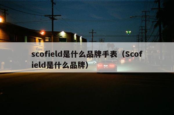 scofield是什么品牌手表（Scofield是什么品牌） 第1张