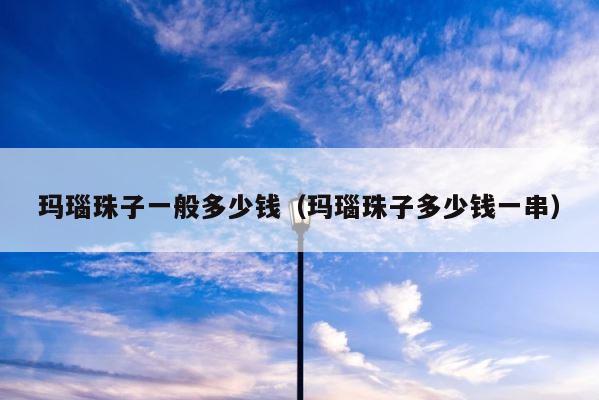 玛瑙珠子一般多少钱（玛瑙珠子多少钱一串） 第1张