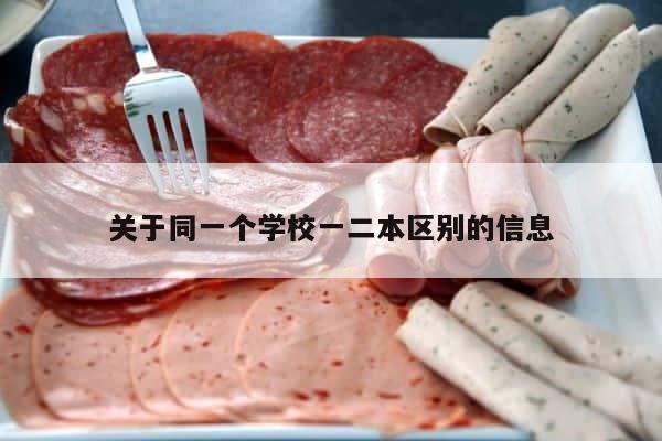 关于同一个学校一二本区别的信息 第1张