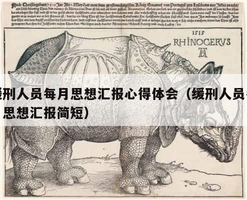 缓刑人员每月思想汇报心得体会（缓刑人员每月思想汇报简短） 第1张