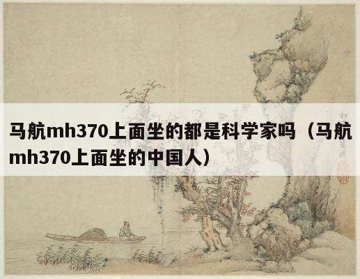 马航mh370上面坐的都是科学家吗（马航mh370上面坐的中国人） 第1张