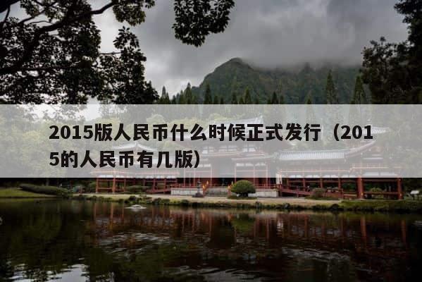 2015版人民币什么时候正式发行（2015的人民币有几版） 第1张