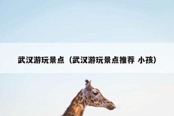 武汉游玩景点（武汉游玩景点推荐 小孩） 第1张
