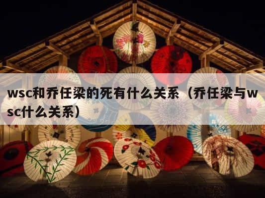 wsc和乔任梁的死有什么关系（乔任梁与wsc什么关系） 第1张