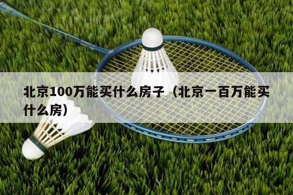 北京100万能买什么房子（北京一百万能买什么房） 第1张