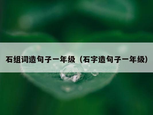 石组词造句子一年级（石字造句子一年级） 第1张