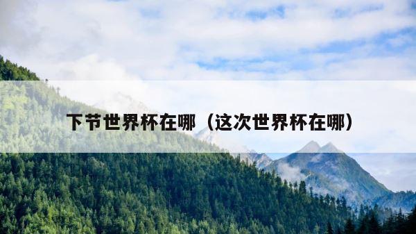 下节世界杯在哪（这次世界杯在哪） 第1张