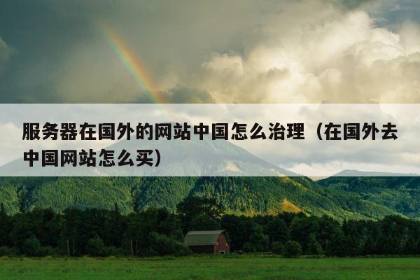 服务器在国外的网站中国怎么治理（在国外去中国网站怎么买） 第1张