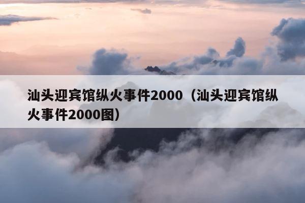 汕头迎宾馆纵火事件2000（汕头迎宾馆纵火事件2000图） 第1张
