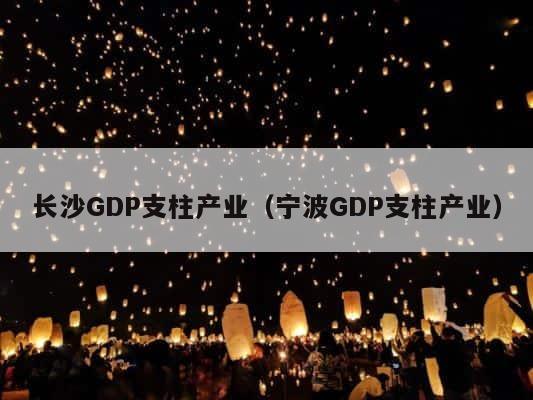 长沙GDP支柱产业（宁波GDP支柱产业） 第1张
