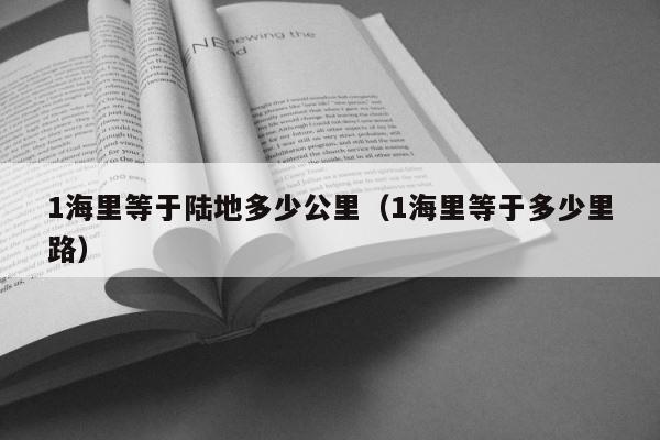 1海里等于陆地多少公里（1海里等于多少里路） 第1张