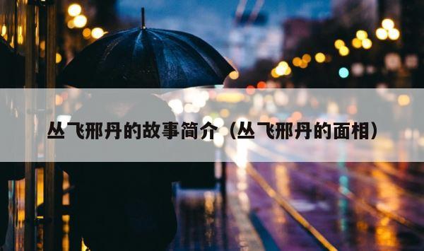 丛飞邢丹的故事简介（丛飞邢丹的面相） 第1张
