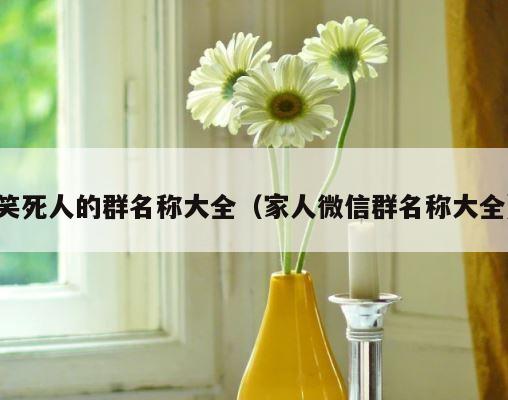 笑死人的群名称大全（家人微信群名称大全） 第1张