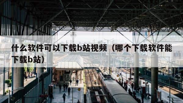 什么软件可以下载b站视频（哪个下载软件能下载b站） 第1张