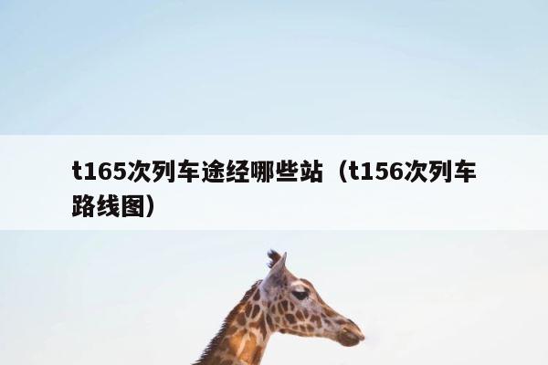 t165次列车途经哪些站（t156次列车路线图） 第1张