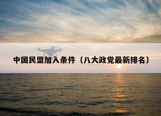 中国民盟加入条件（八大政党最新排名） 第1张