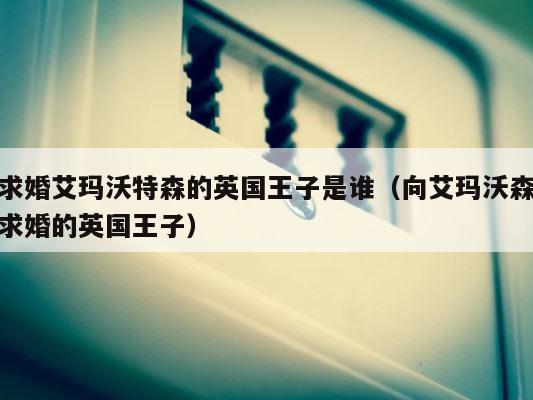 求婚艾玛沃特森的英国王子是谁（向艾玛沃森求婚的英国王子） 第1张