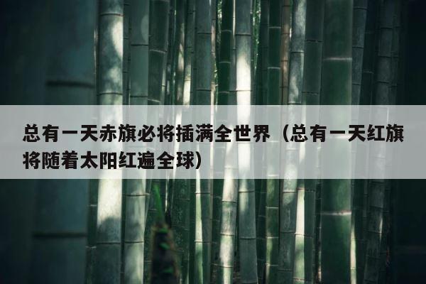 总有一天赤旗必将插满全世界（总有一天红旗将随着太阳红遍全球） 第1张