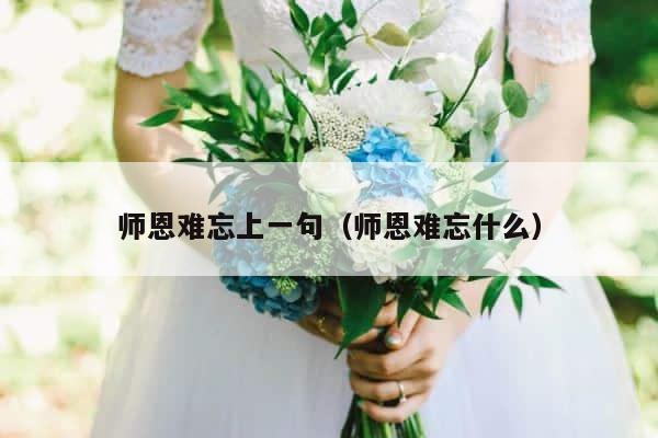 师恩难忘上一句（师恩难忘什么） 第1张