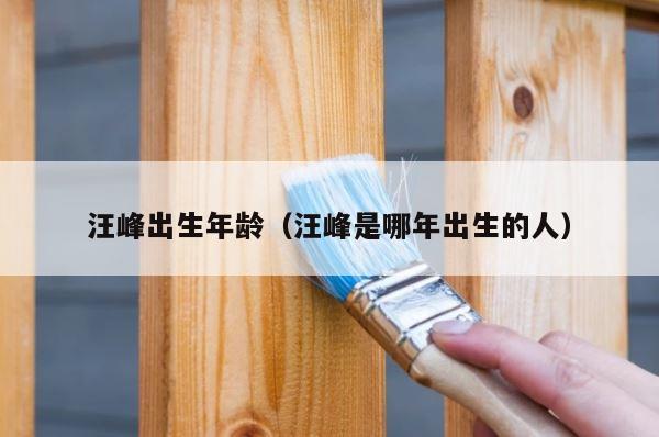 汪峰出生年龄（汪峰是哪年出生的人） 第1张