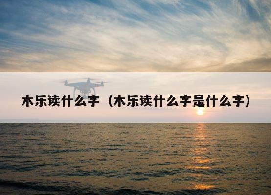 木乐读什么字（木乐读什么字是什么字） 第1张
