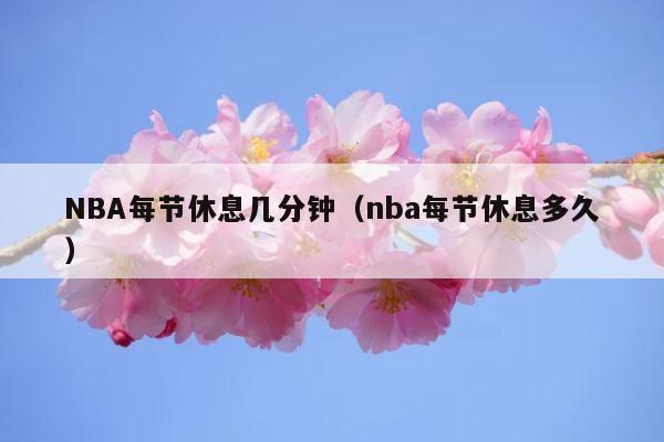 NBA每节休息几分钟（nba每节休息多久） 第1张