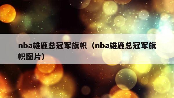 nba雄鹿总冠军旗帜（nba雄鹿总冠军旗帜图片） 第1张