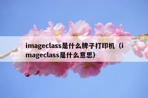 imageclass是什么牌子打印机（imageclass是什么意思） 第1张