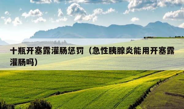 十瓶开塞露灌肠惩罚（急性胰腺炎能用开塞露灌肠吗） 第1张