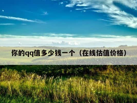 你的qq值多少钱一个（在线估值价格） 第1张